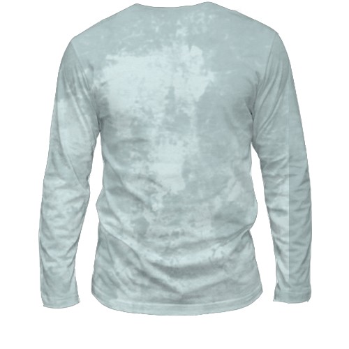 Чоловічий 3D лонгслів Криваві ребра, 666 (вид ззаду)