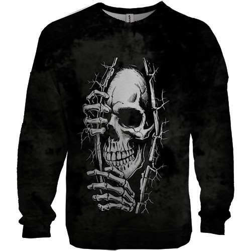 3D світшот Скелет виглядає (вид спереду)