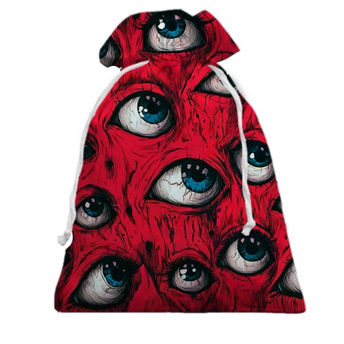 3D Подарочный мешочек Жуткие глаза (вид спереди)