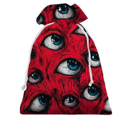 3D Подарочный мешочек Жуткие глаза (вид сзади)