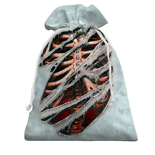 3D Подарочный мешочек Кровавые ребра, 666 (вид спереди)