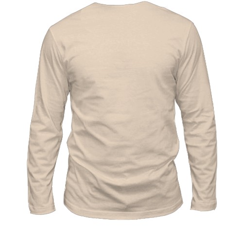 Чоловічий 3D лонгслів Милий котик, Хелловін (вид ззаду)