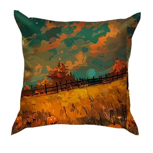3D подушка Привид на полі, Хелловін (вид ззаду)