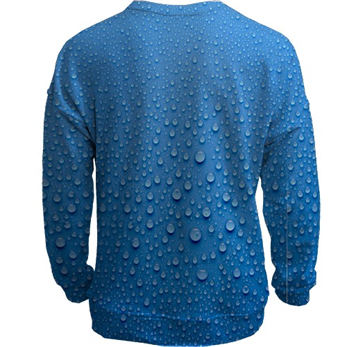 3D свитшот с каплями воды (вид сзади)