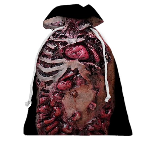 3D Подарунковий мішечок Моторошне тіло (вид спереду)