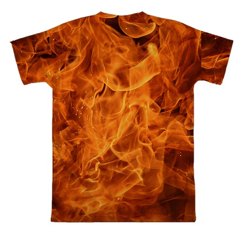 3D футболка з Вогненним конем (вид ззаду)