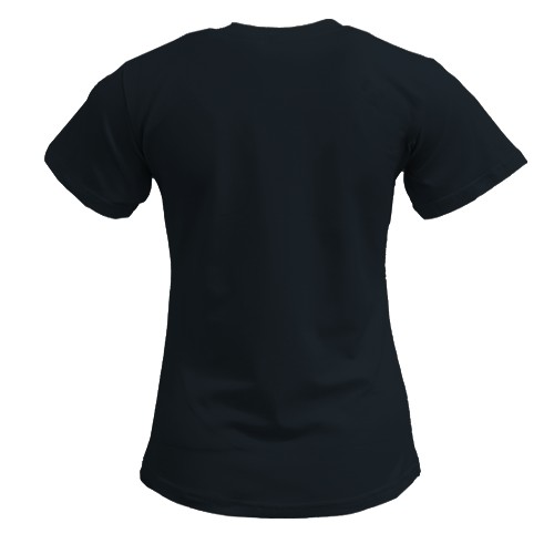 Женская 3D футболка Серый конь (вид сзади)