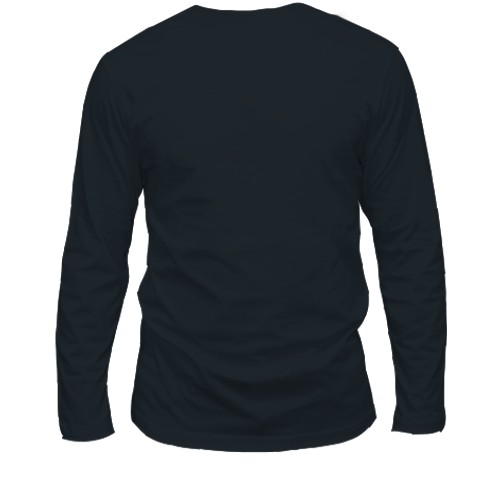 Мужской 3D лонгслив Серый конь (вид сзади)