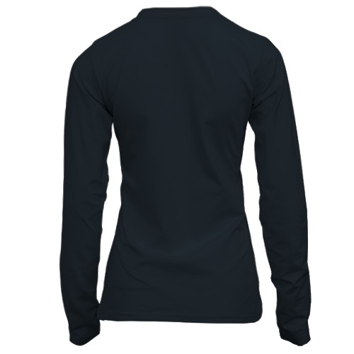 Женский 3D лонгслив Серый конь (вид сзади)