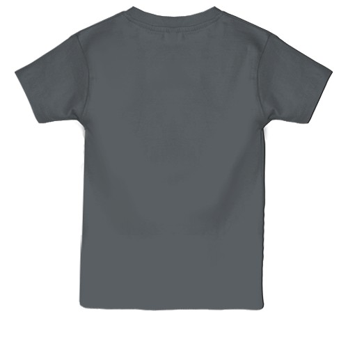 Детская 3D футболка с Золотогривой лошадью (вид сзади)