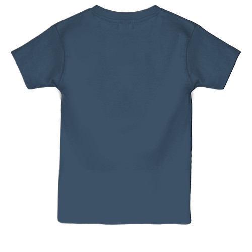 Детская 3D футболка Лошадь с мазками краски (вид сзади)