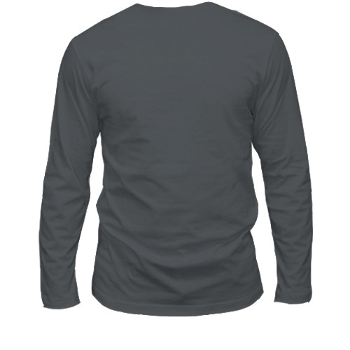 Мужской 3D лонгслив с Золотогривой лошадью (вид сзади)