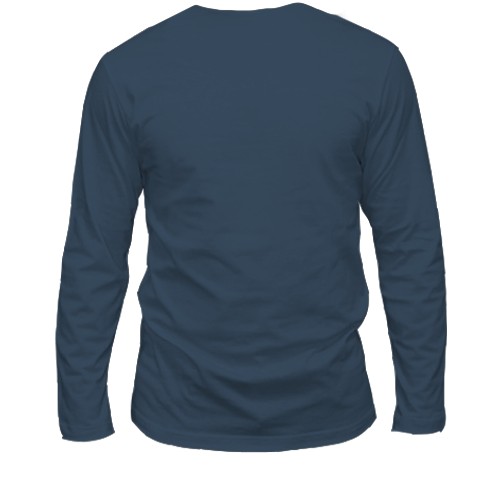 Мужской 3D лонгслив Лошадь с мазками краски (вид сзади)