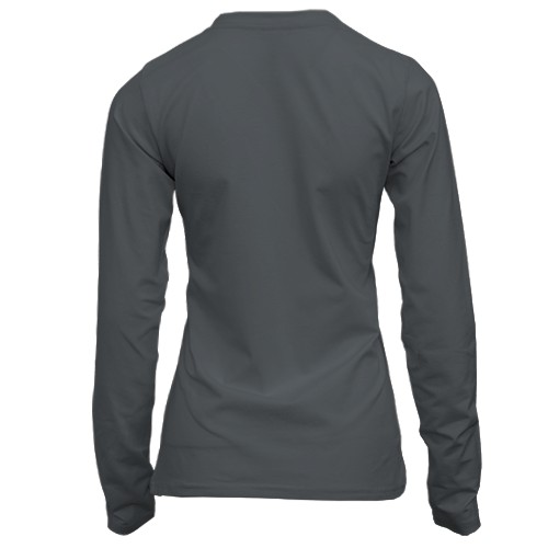 Женский 3D лонгслив с Золотогривой лошадью (вид сзади)