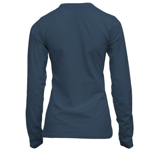 Жіночий 3D лонгслів Кінь з мазками фарби (вид ззаду)