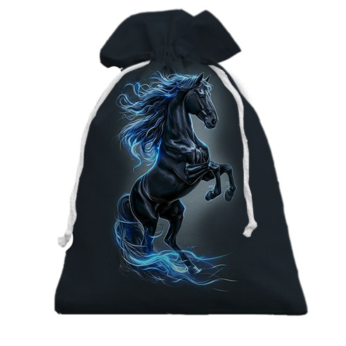 3D Подарунковий мішечок Сірий кінь (вид спереду)