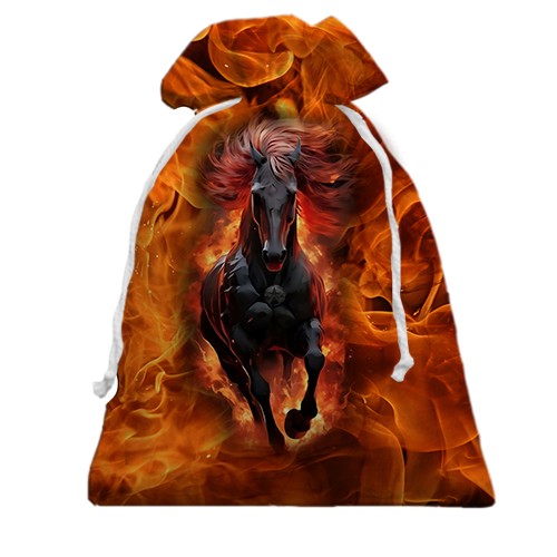 3D Подарунковий мішечок з Вогненним конем (вид спереду)