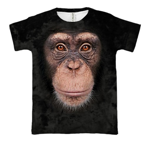 3D футболка с шимпанзе (вид спереди)