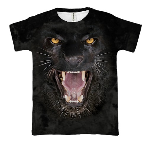 3D футболка Чорна пантера (вид спереду)