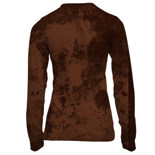 Жіночий 3D лонгслів з шаблезубим тигром (вид ззаду)