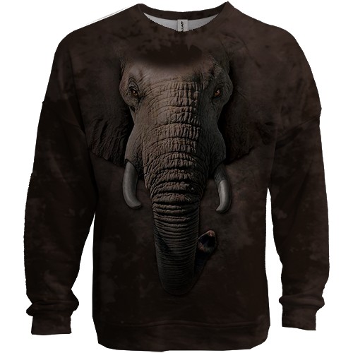 3D свитшот со слоном (вид спереди)