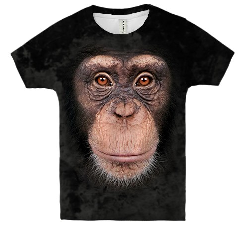Дитяча 3D футболка з шимпанзе (вид спереду)