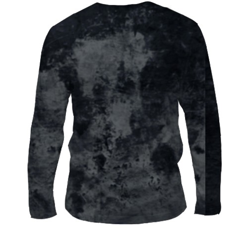 Мужской 3D лонгслив Кошачья мордочка (вид сзади)