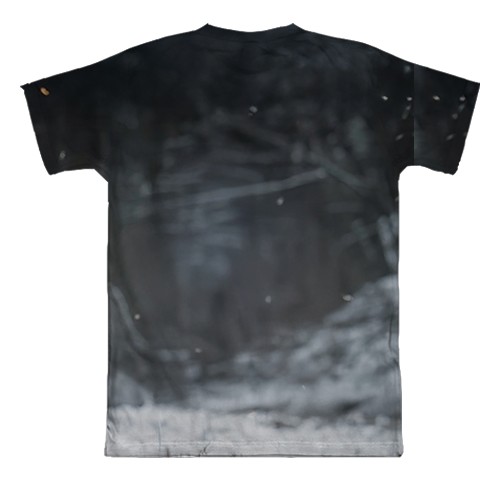 3D футболка Лошадь и зима (вид сзади)