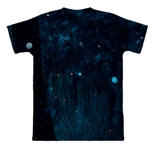 3D футболка Конь с сияющими глазами (вид сзади)