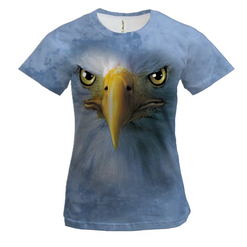 Жіноча 3D футболка з орлом (2) (вид спереду)