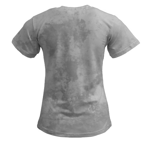 Женская 3D футболка Белый котенок (вид сзади)