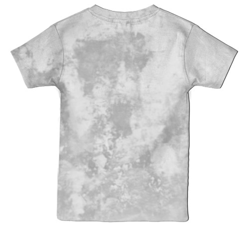 Детская 3D футболка Белый котенок (вид сзади)