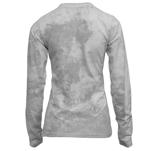 Жіночий 3D лонгслів Біле кошеня (вид ззаду)