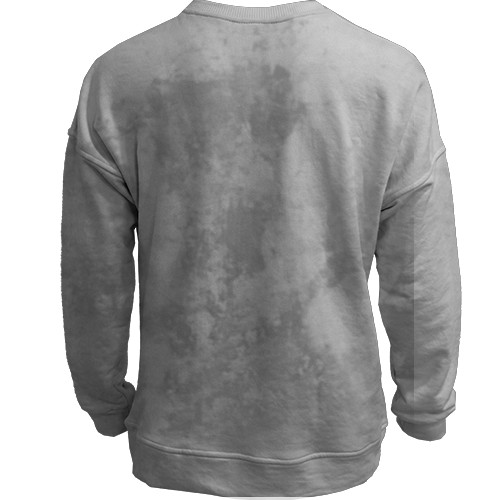 3D свитшот Белый котенок (вид сзади)