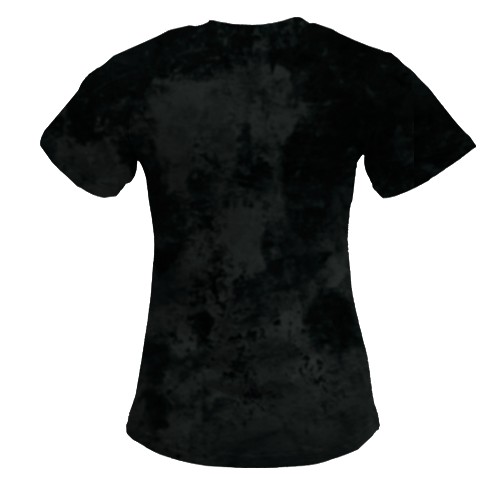 Жіноча 3D футболка з мордою мопса (вид ззаду)