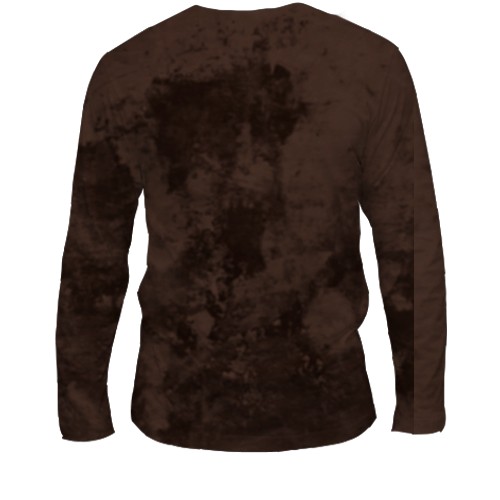 Чоловічий 3D лонгслів з мордою Боксера (вид ззаду)