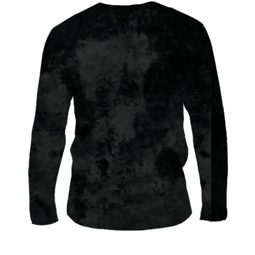 Чоловічий 3D лонгслів з мордою мопса (вид ззаду)