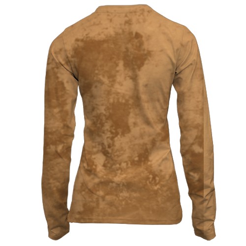 Женский 3D лонгслив с Корги (вид сзади)