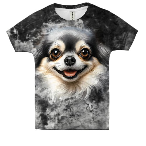 Детская 3D футболка Чихуахуа (2) (вид спереди)