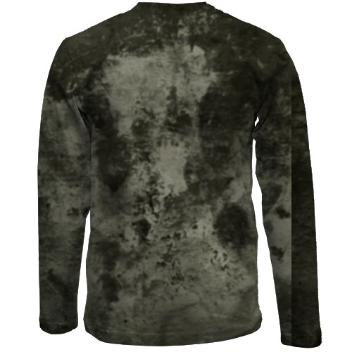 Детский 3D лонгслив с мордой носорога (вид сзади)