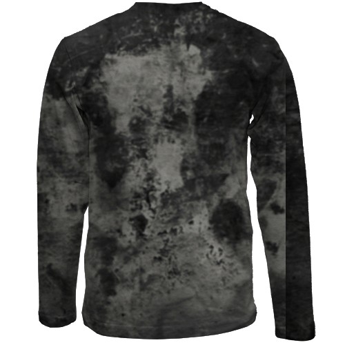 Дитячий 3D лонгслів з мордою вовка (вид ззаду)