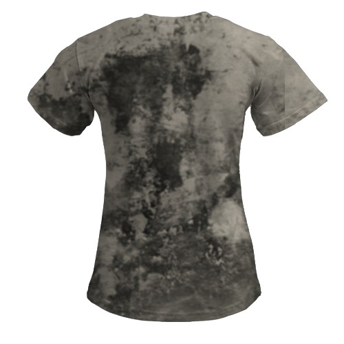 Женская 3D футболка с мордой злого волка (вид сзади)