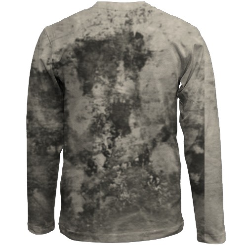 Детский 3D лонгслив с мордой злого волка (вид сзади)