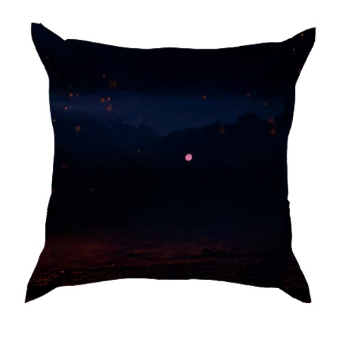 3D подушка Конь из пламени (вид сзади)