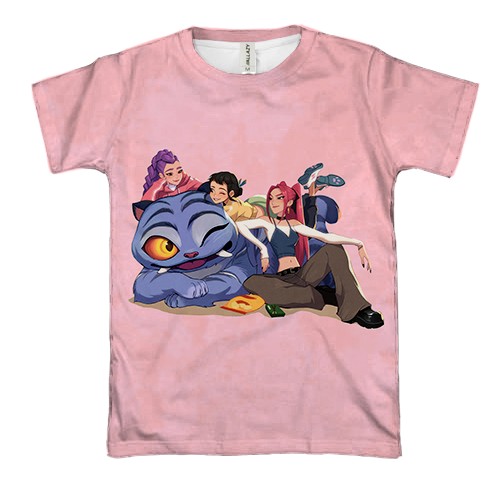 3D футболка K-pop demon hunters (вид спереди)