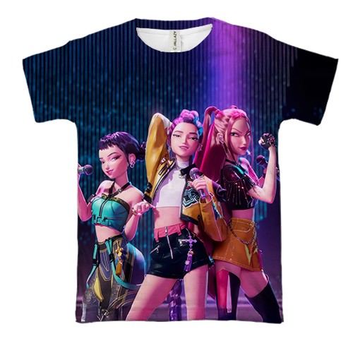 3D футболка K-pop demon hunters show (вид спереду)