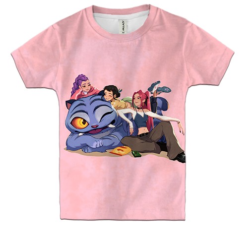 Дитяча 3D футболка K-pop demon hunters (вид спереду)