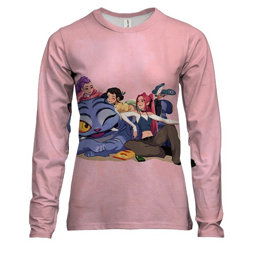 Жіночий 3D лонгслів K-pop demon hunters (вид спереду)