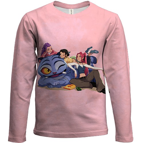 Детский 3D лонгслив K-pop demon hunters (вид спереди)