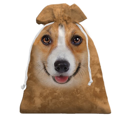 3D Подарунковий мішечок з Корги (вид спереду)